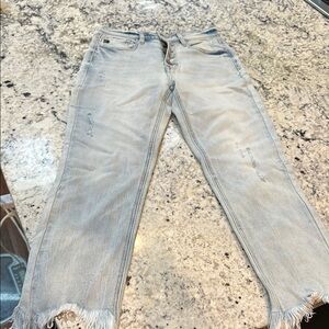 Kancan Women's Distressed Gray Jeans